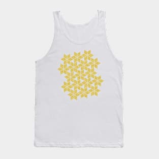 Geometric Pattern Yellow on Yellow Tank Top